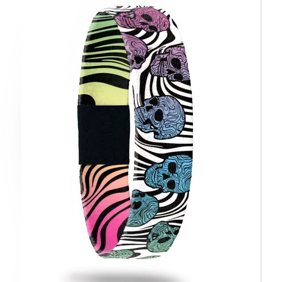 ZOX "LIFE IS SHORT" #607 OMBRE SKULL INTERACTIVE collectible wristband - Picture 7 of 11